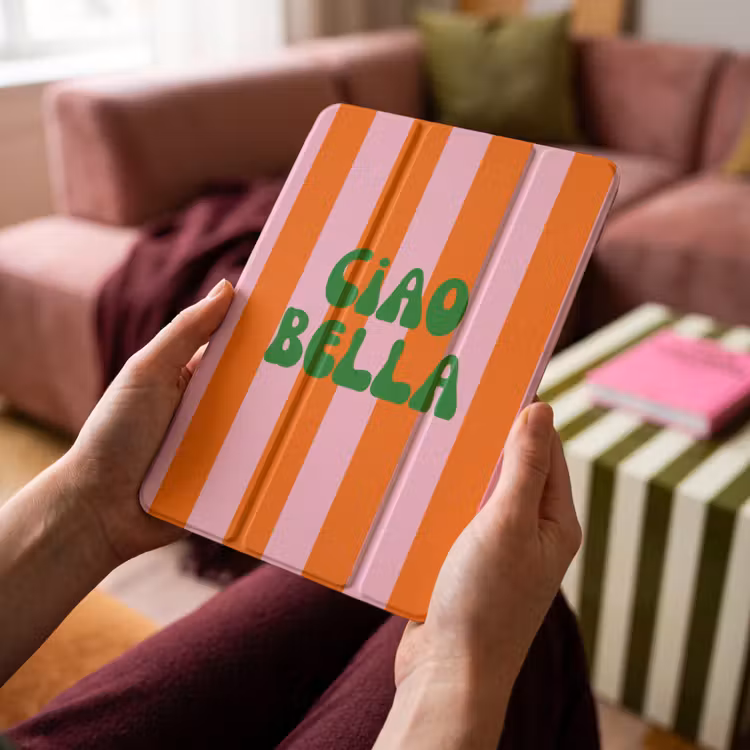iPad-Hülle - Streifen - Orange - Vertikal - Ciao bella — 4