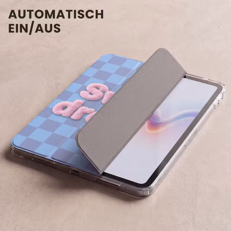 iPad-Hülle - Süße Träume - Quadrate - Rosa - Blau — 5