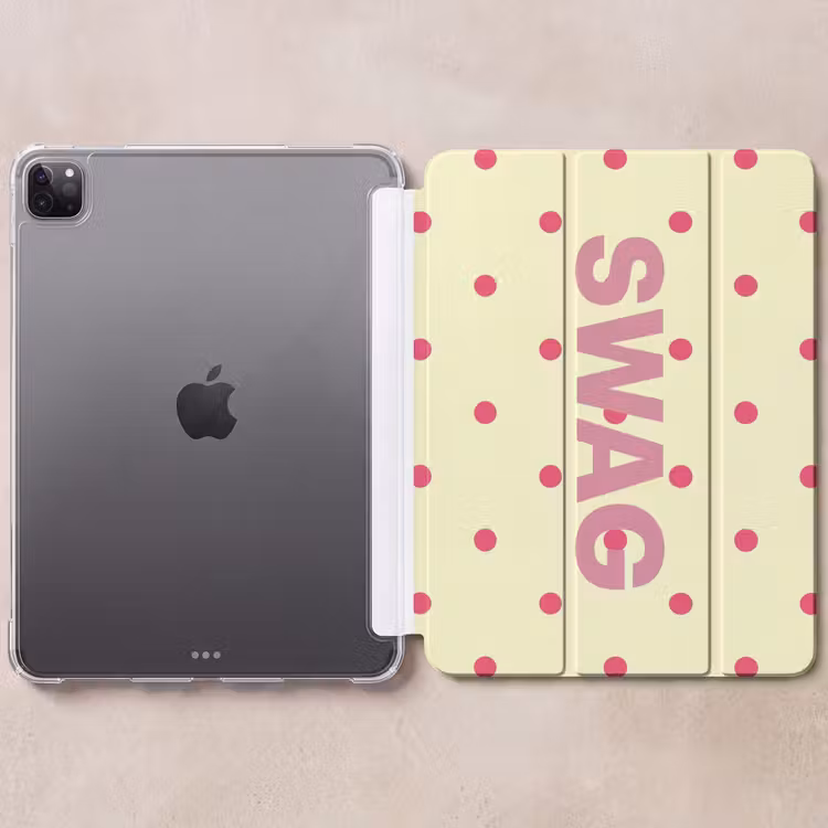 iPad-Hülle - Swag - Rosa - Punkte - Gelb — 6