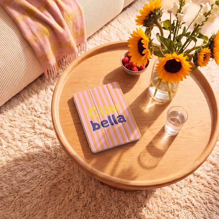 iPad-Hülle - Vertikal - Streifen - Orange - Ciao bella — 2