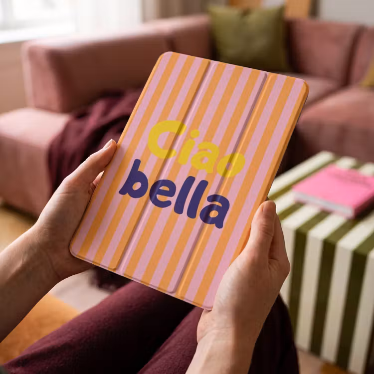 iPad-Hülle - Vertikal - Streifen - Orange - Ciao bella — 4