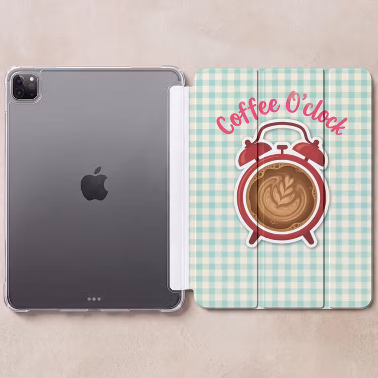 iPad-Hülle - Kaffee - Uhr - Grün — 6