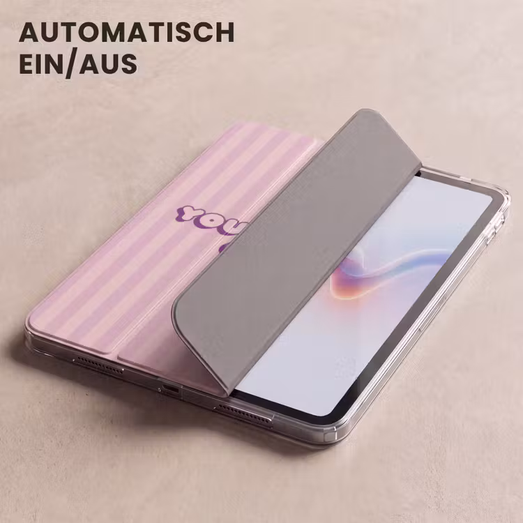iPad-Hülle - Lila - Streifen - Das machst du gut - Schatten — 5