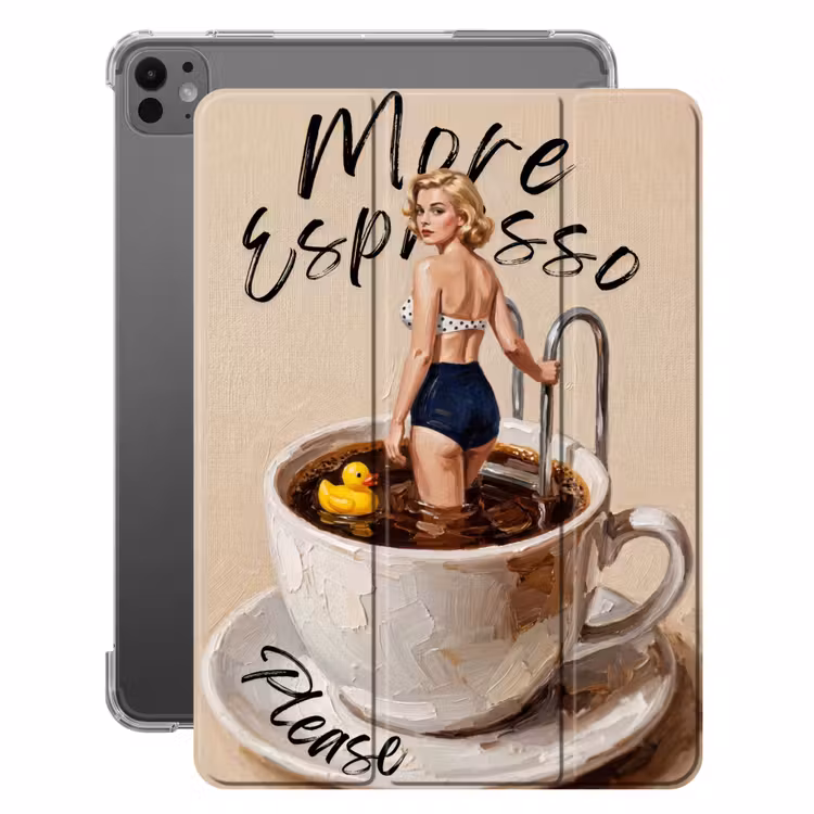 iPad-Hülle - Mehr Espresso - Kaffee - Ente — 1