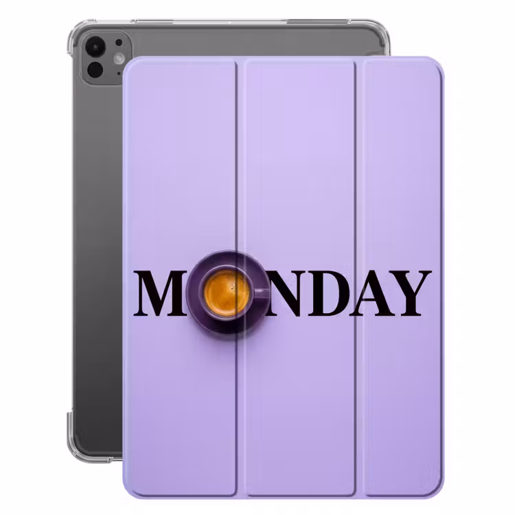 iPad-Hülle - Montag - Becher - Kaffee - Lila — 1