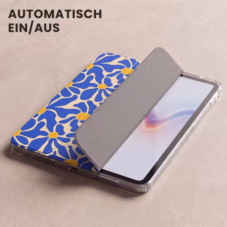 iPad-Hülle - Abstrakt - Blume - Blau — 5