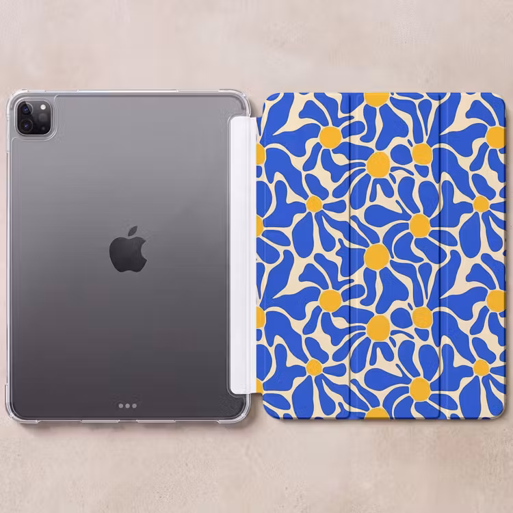 iPad-Hülle - Abstrakt - Blume - Blau — 6