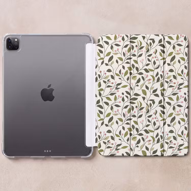 iPad-Hülle - Blätter - Beeren - Rosa — 6