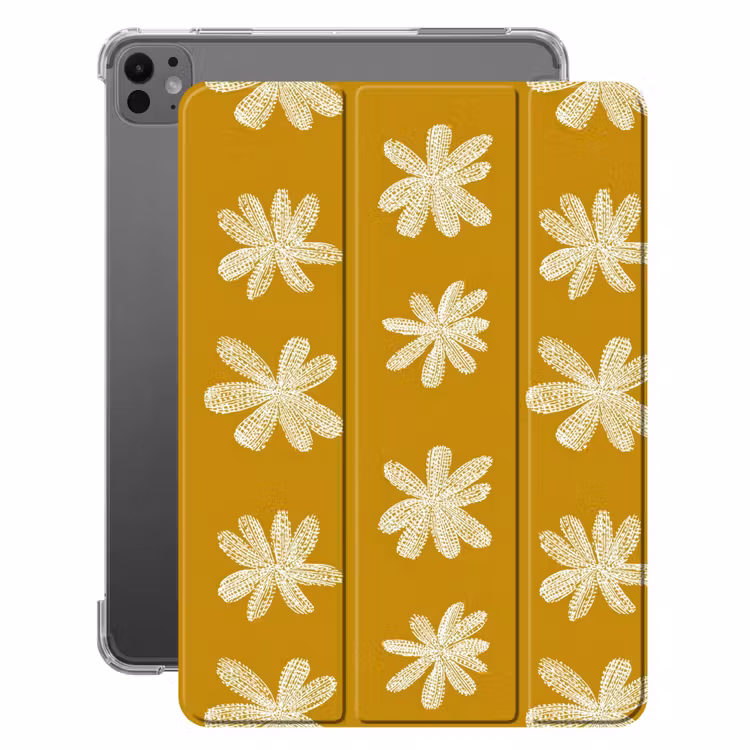 iPad-Hülle - Blume - Verspielt - Ockergelb — 1