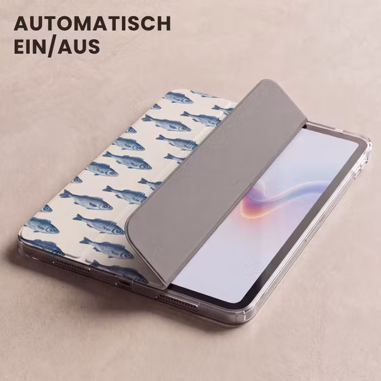 iPad-Hülle - Fisch - Muster - Blau — 5