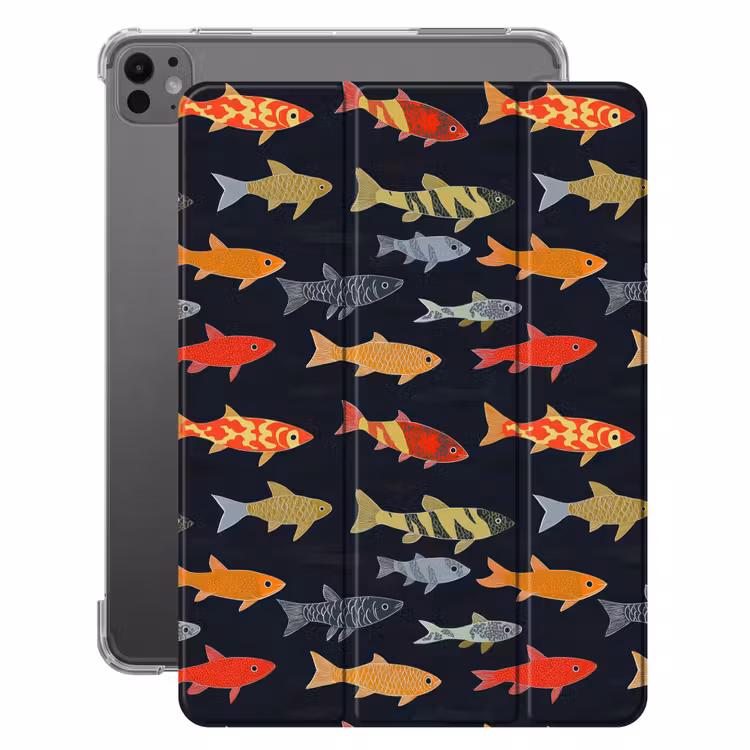 iPad-Hülle - Fisch - Muster - Farbenfroh — 1