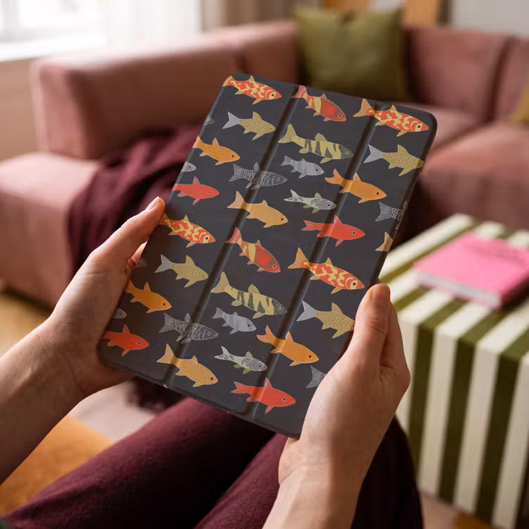 iPad-Hülle - Fisch - Muster - Farbenfroh — 4