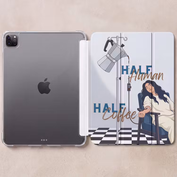iPad-Hülle - Halb Mensch, halb Kaffee - Aufguss - Kaffee — 6