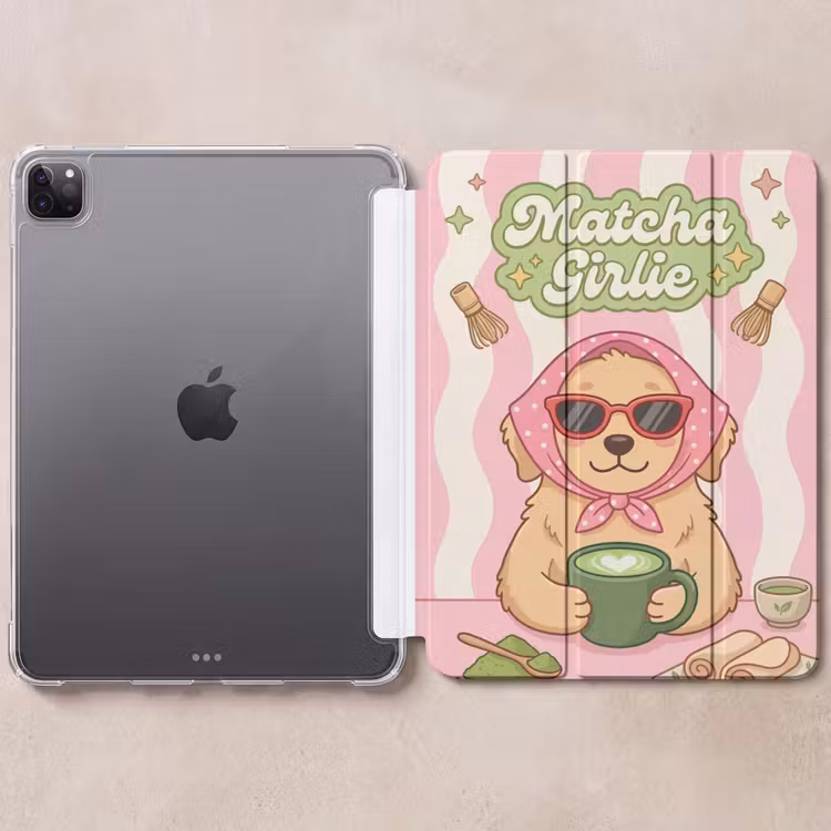iPad-Hülle - Matcha - Hund - Rosa - Grün — 6