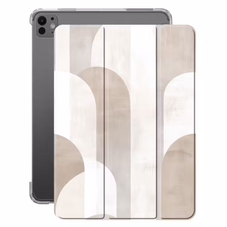 iPad-Hülle - Abstrakte Bögen - Modern - Beige — 1