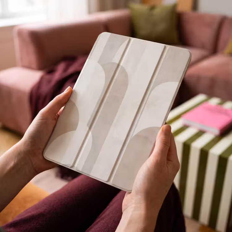 iPad-Hülle - Abstrakte Bögen - Modern - Beige — 4