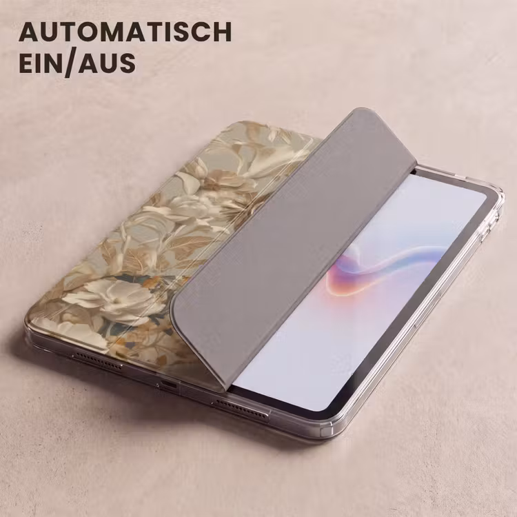 iPad-Hülle - Frau - Blumen - Sonnenbrille - Weiß — 5