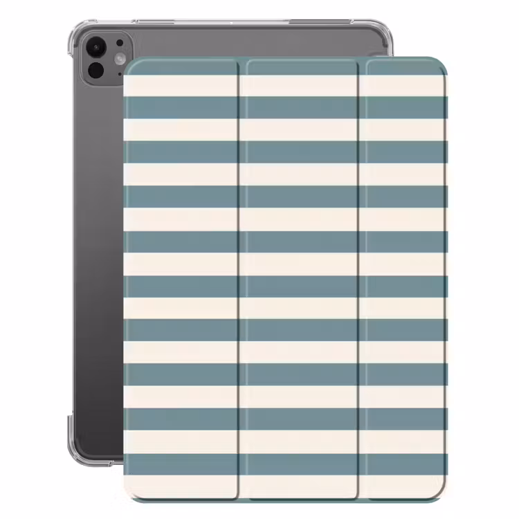 iPad-Hülle - Streifen - Modern - Blau — 1