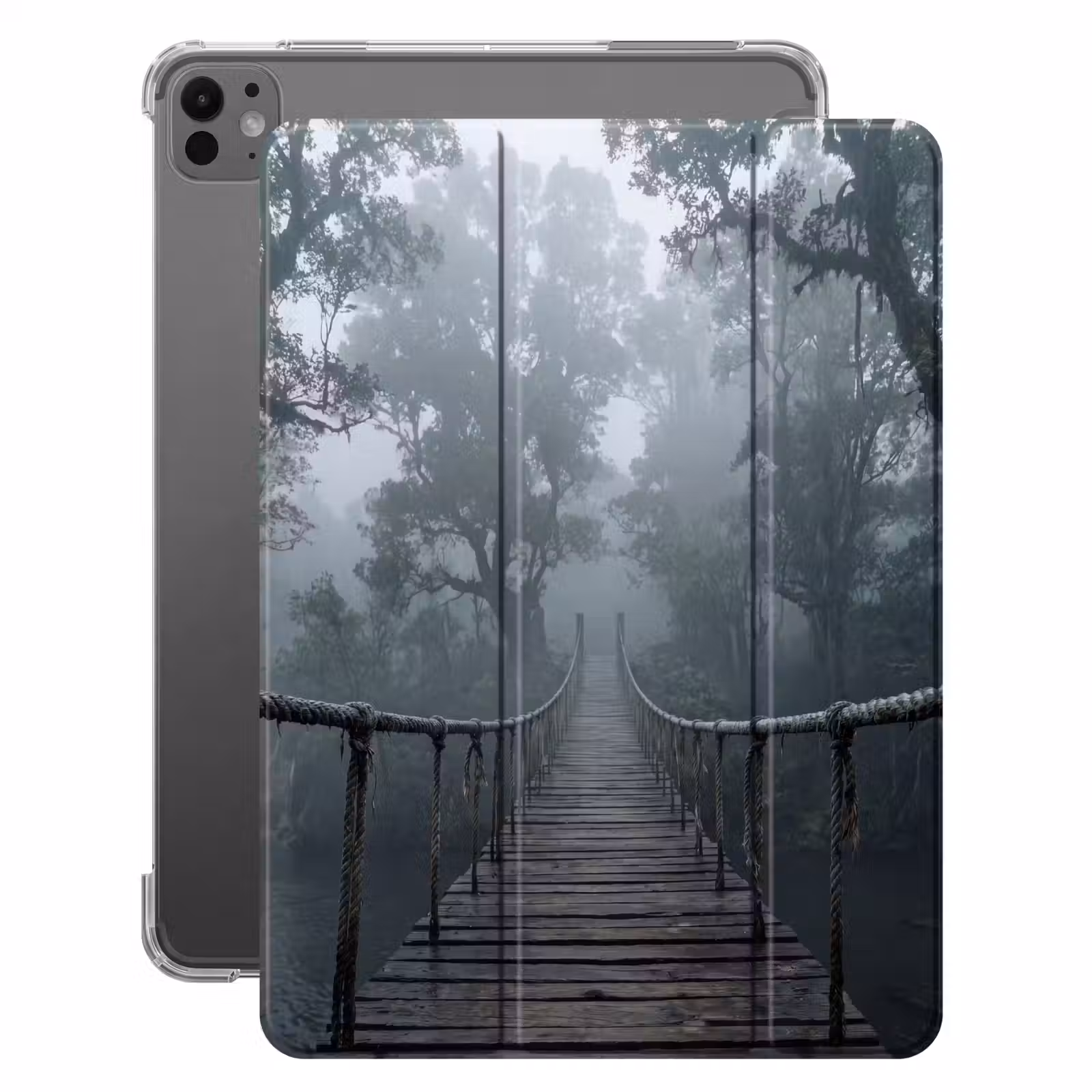 iPad-Hülle - Brücke - Dschungel - Nebel - Natur — 1