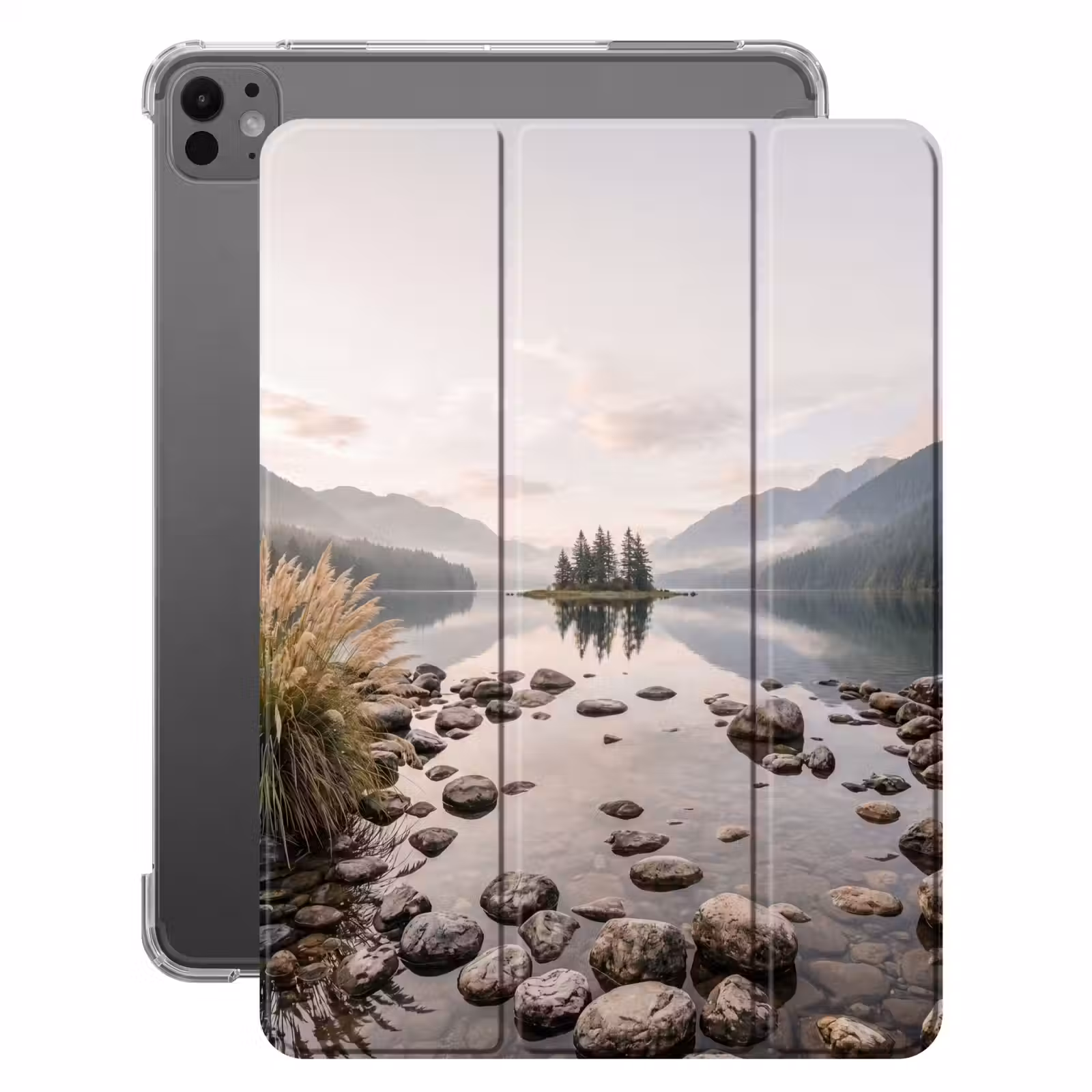 iPad-Hülle - See - Berge - Landschaft - Grün — 1