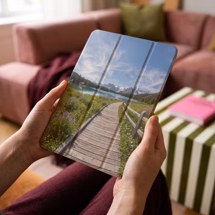 iPad-Hülle - Berge - See - Landschaft - Blau — 4