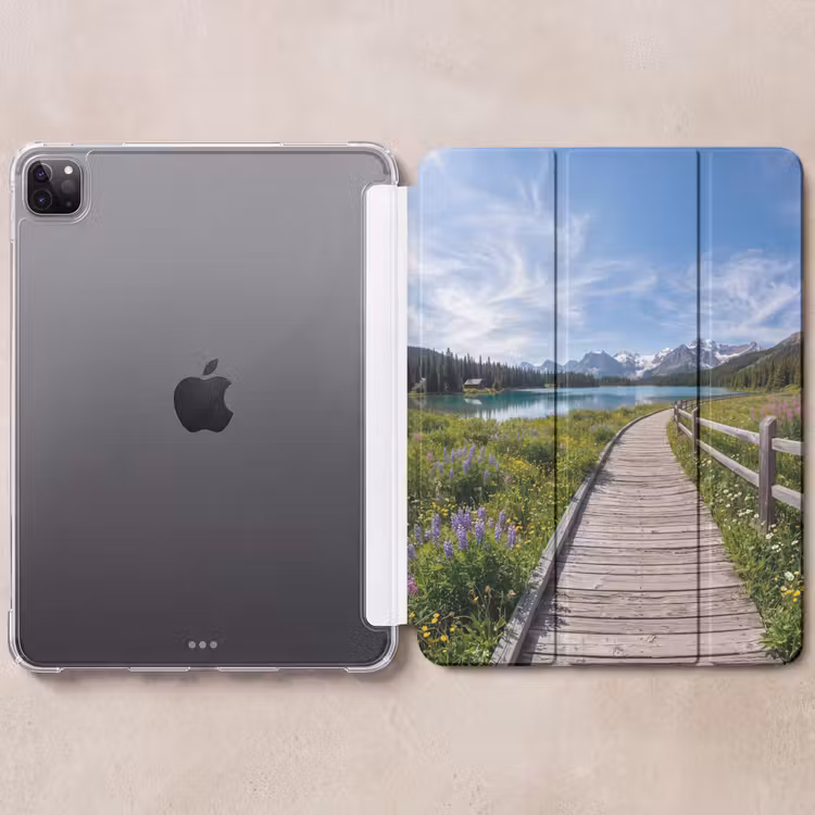iPad-Hülle - Berge - See - Landschaft - Blau — 6