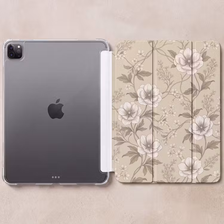 iPad-Hülle - Blumen - Muster - Beige — 6