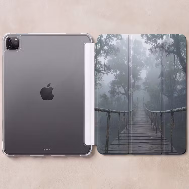iPad-Hülle - Brücke - Dschungel - Nebel - Natur — 6