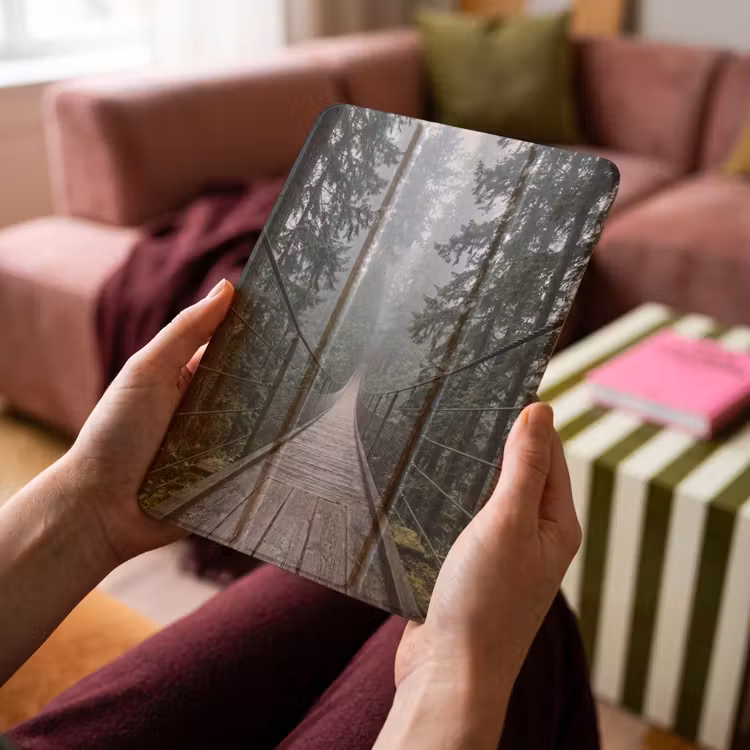 iPad-Hülle - Brücke - Wald - Nebel - Natur — 4