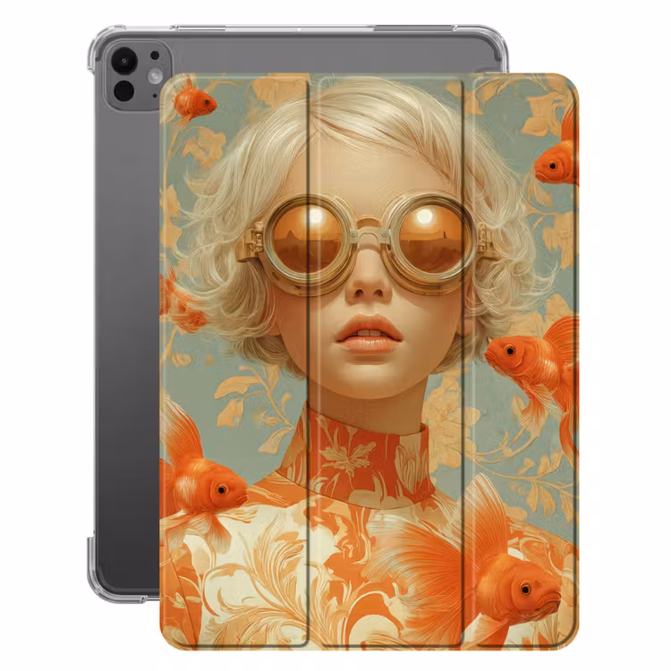 iPad-Hülle - Goldfisch - Orange - Weiblich - Blond — 1
