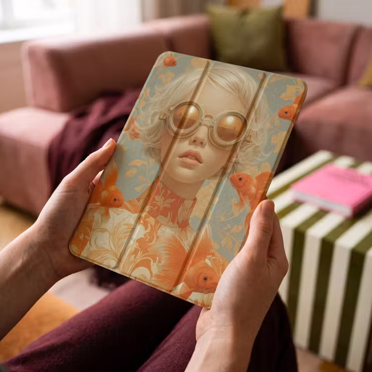 iPad-Hülle - Goldfisch - Orange - Weiblich - Blond — 4