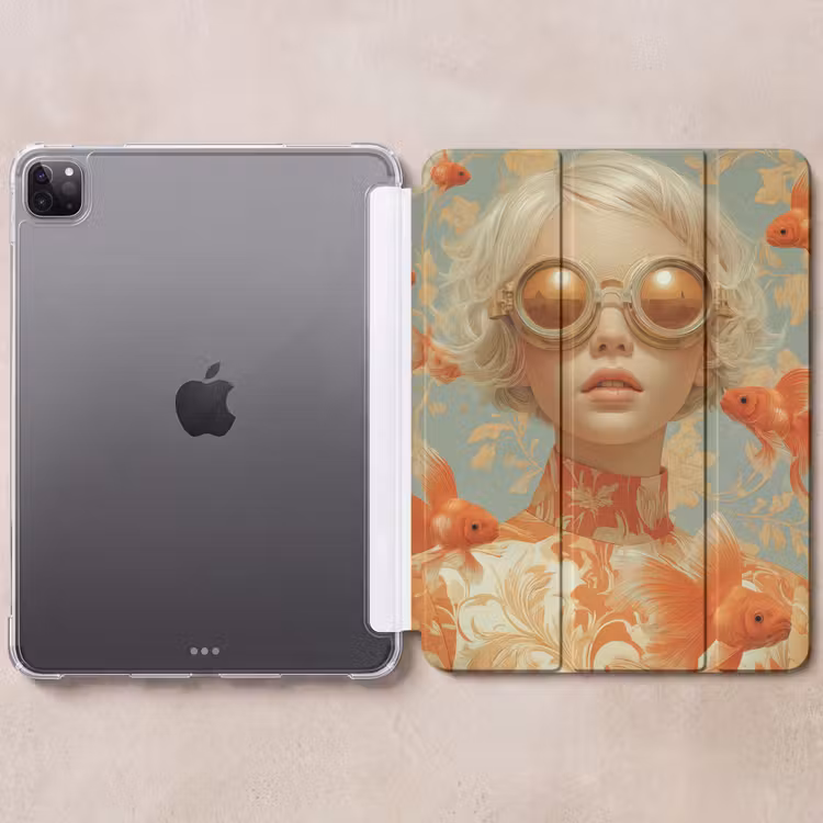 iPad-Hülle - Goldfisch - Orange - Weiblich - Blond — 6