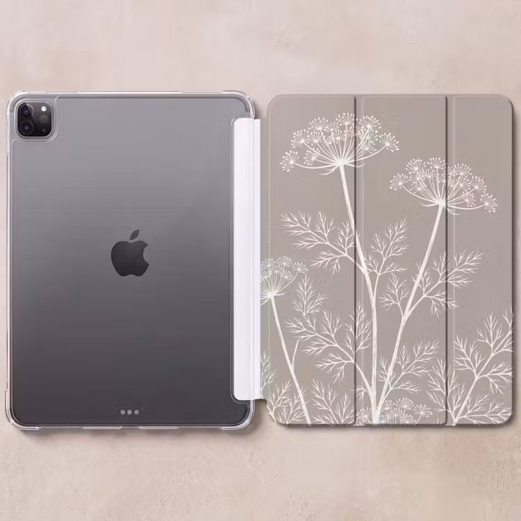 iPad-Hülle - Grafik - Flötenkraut - Taupe — 6