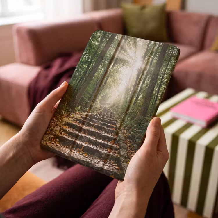 iPad-Hülle - Steine - Treppe - Wald - Natur — 4