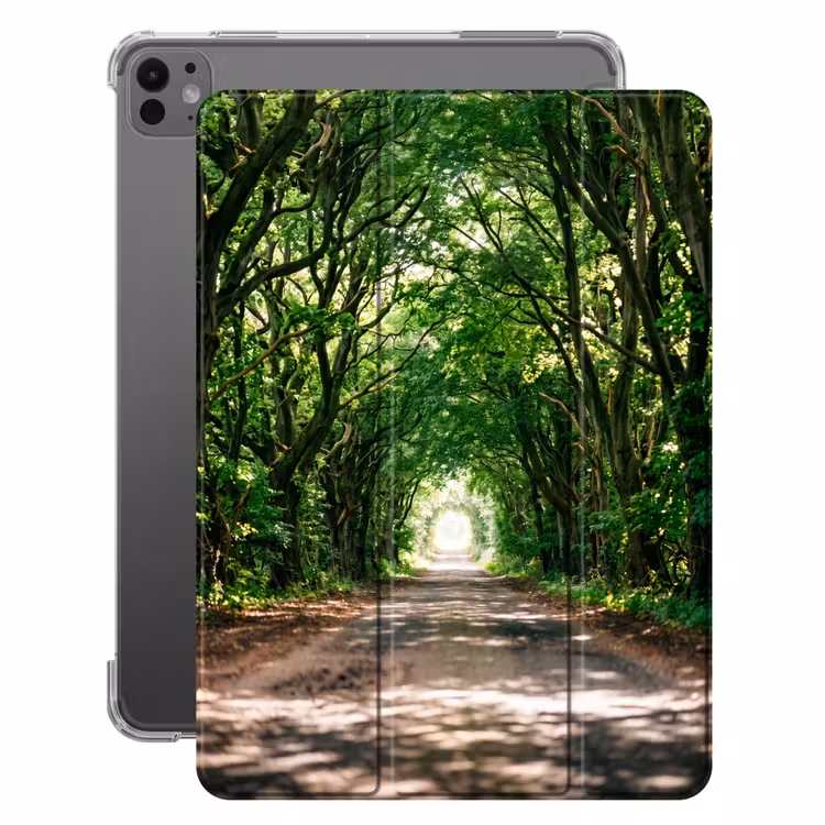 iPad-Hülle - Straße - Bäume - Natur - Grün — 1