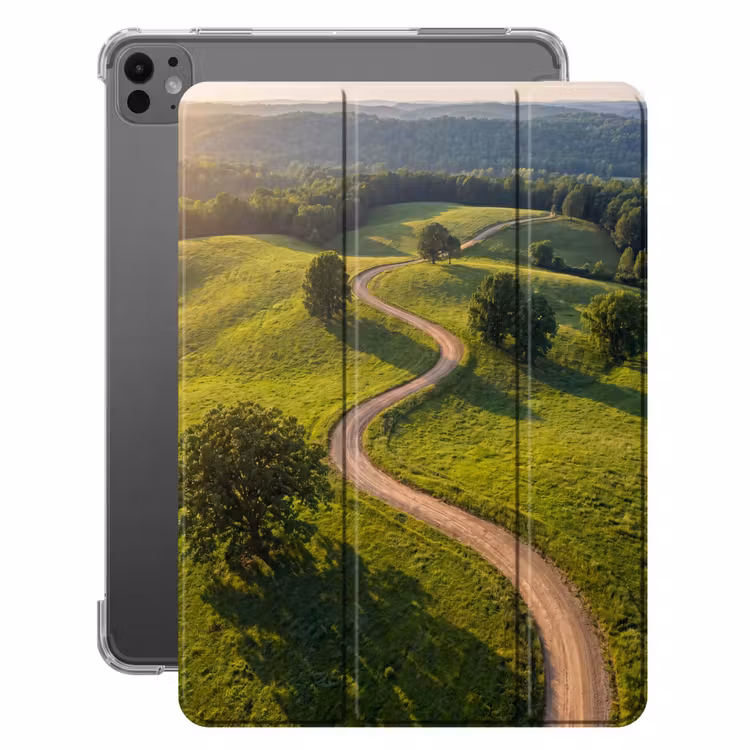 iPad-Hülle - Straße - Wiese - Natur - Grün — 1