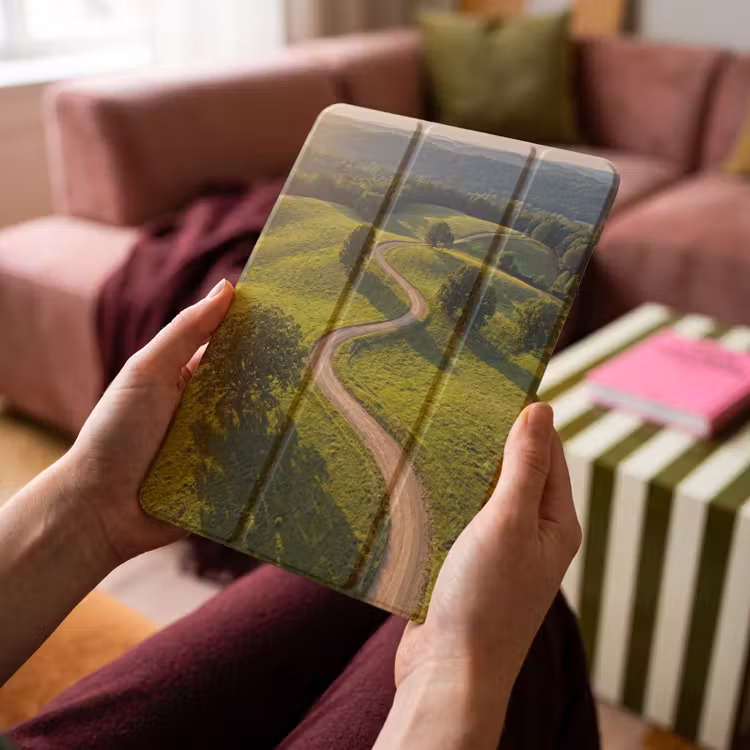 iPad-Hülle - Straße - Wiese - Natur - Grün — 4