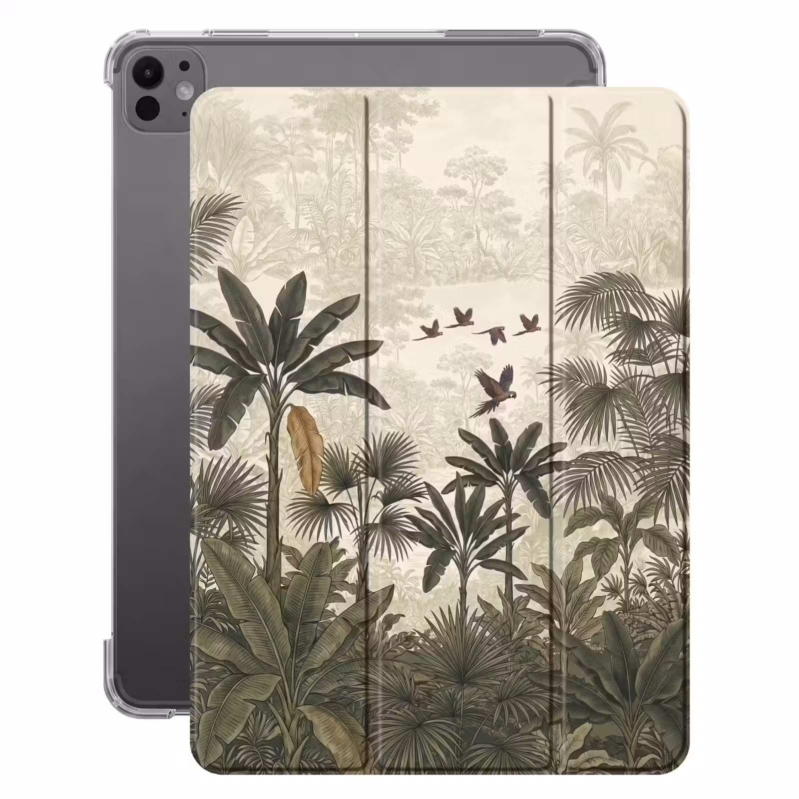 iPad-Hülle - Papageien - Dschungel - Tropisch - Grün — 1