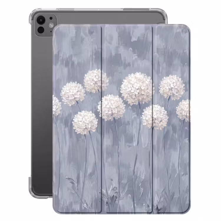 iPad-Hülle - Blumen - Illustration - Blau — 1