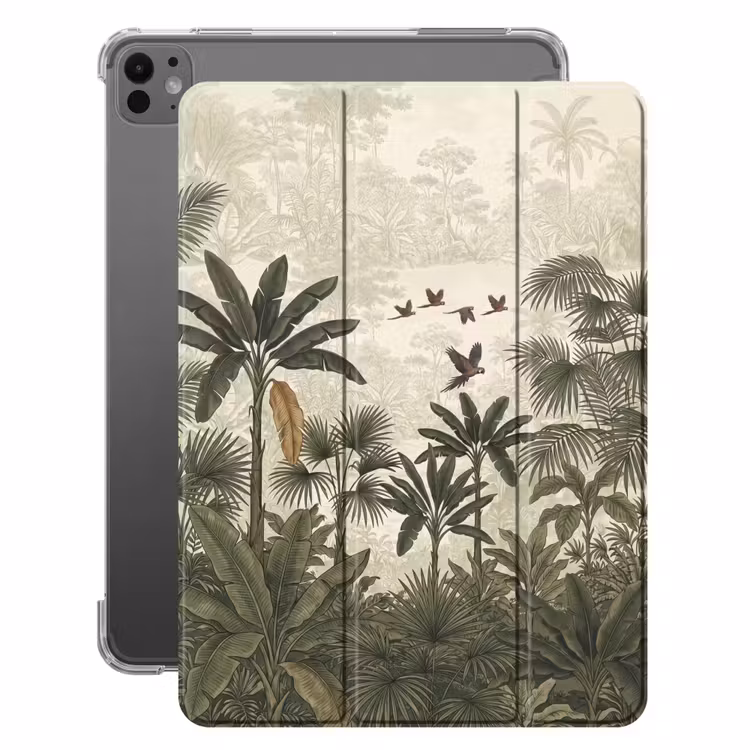 iPad-Hülle - Papageien - Dschungel - Tropisch - Grün — 1
