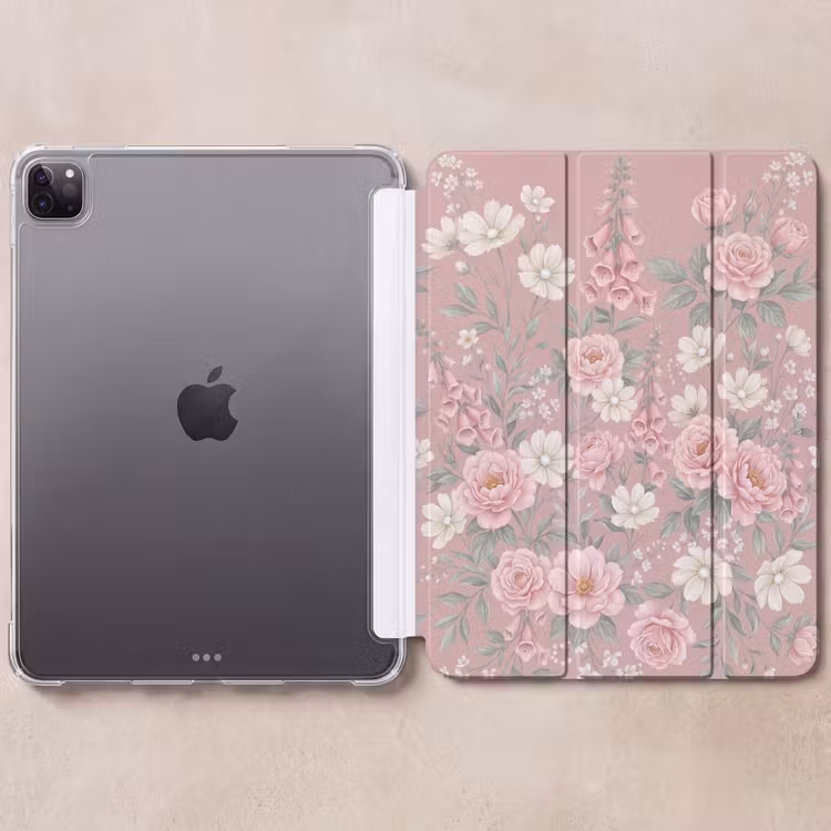 iPad-Hülle - Pfingstrosen - Fingerhut - Rosa — 6