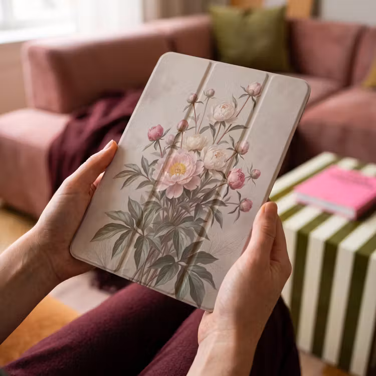 iPad-Hülle - Pfingstrosen - Strauß - Rosa — 4