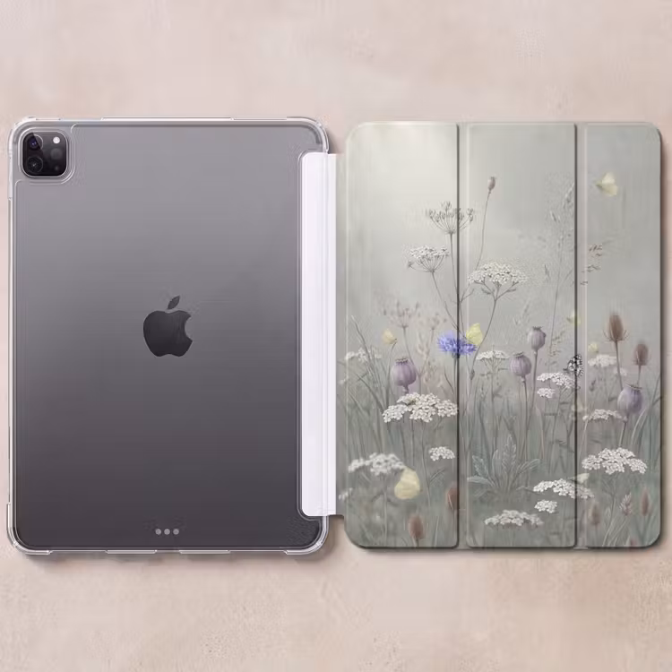iPad-Hülle - Schmetterlinge - Wildblumen - Illustration - Farbenfroh — 6