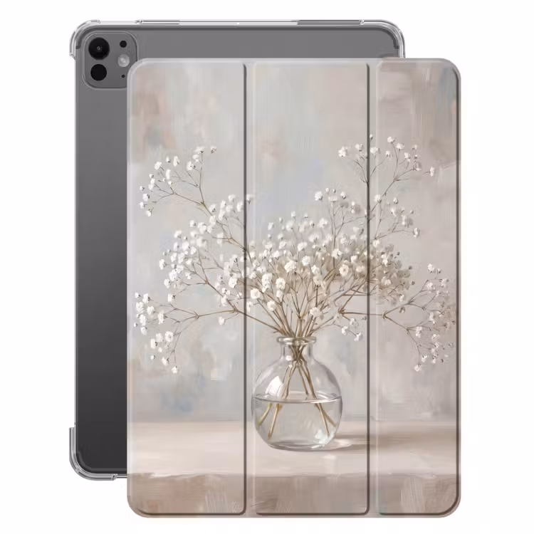 iPad-Hülle - Vase - Gipskraut - Weiß — 1