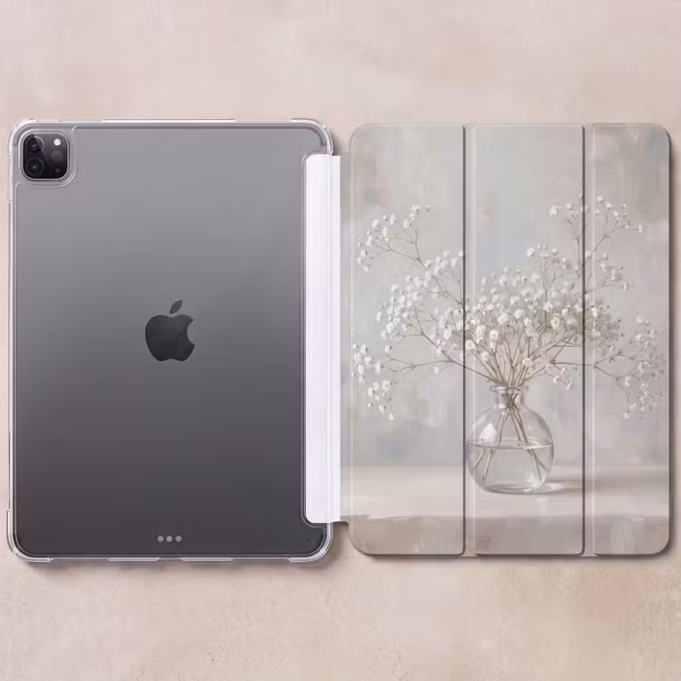 iPad-Hülle - Vase - Gipskraut - Weiß — 6