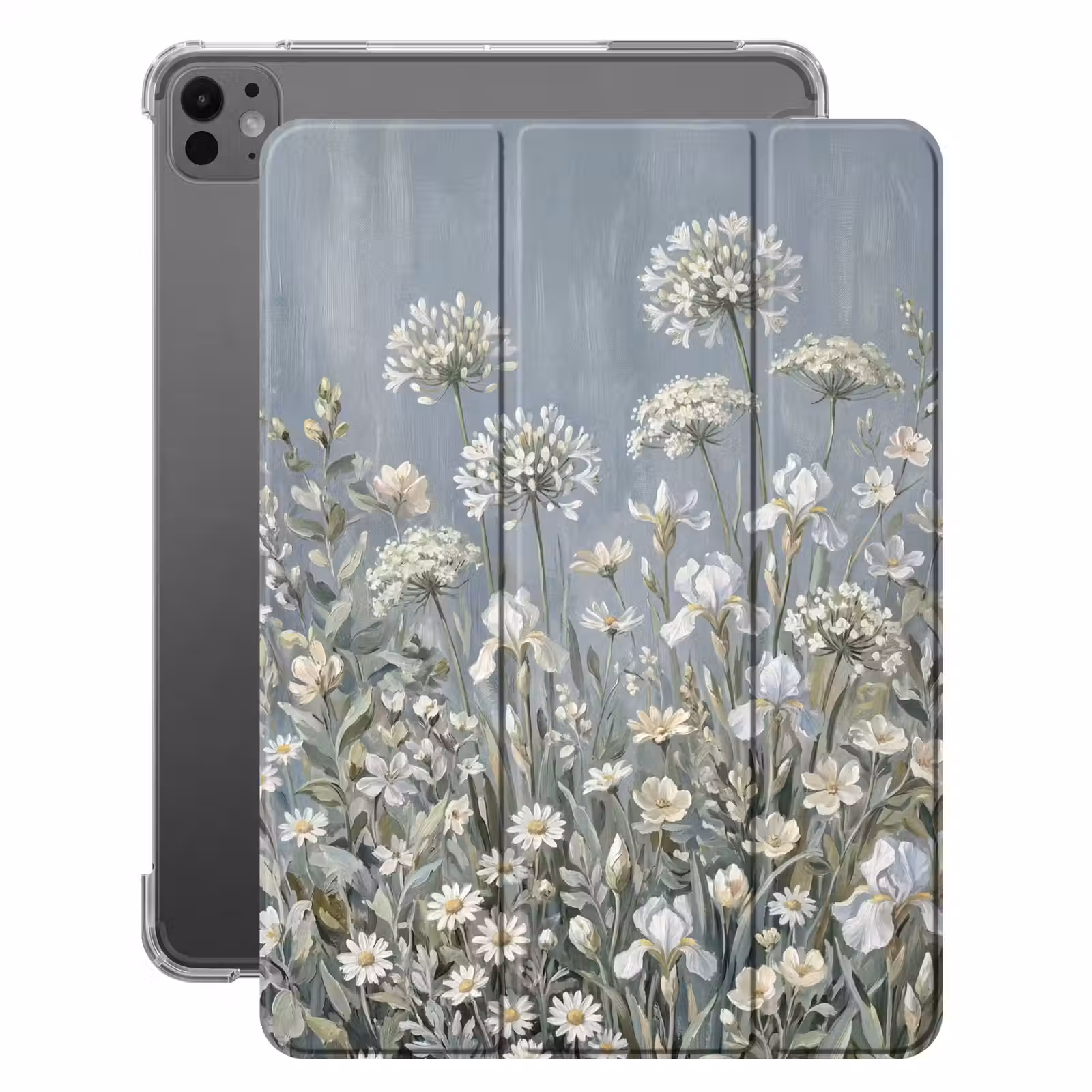 iPad-Hülle - Blumen - Botanisch - Blau — 1