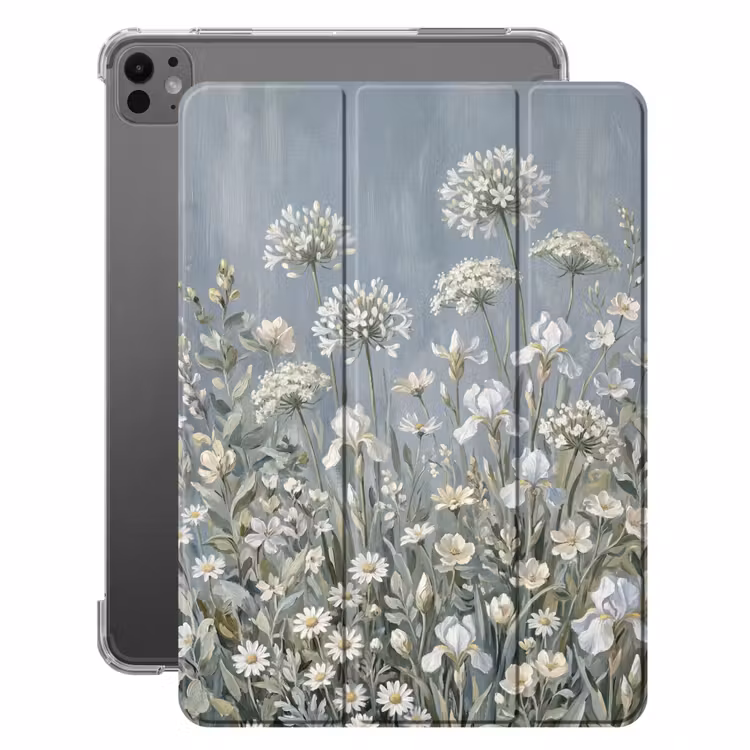iPad-Hülle - Blumen - Botanisch - Blau — 1
