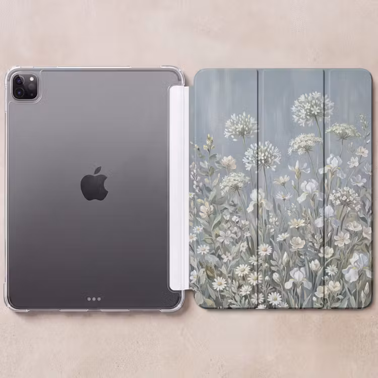 iPad-Hülle - Blumen - Botanisch - Blau — 6