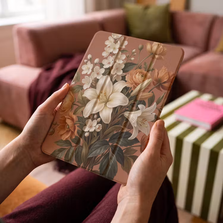 iPad-Hülle - Blumenstrauß - Retro - Farbenfroh — 4
