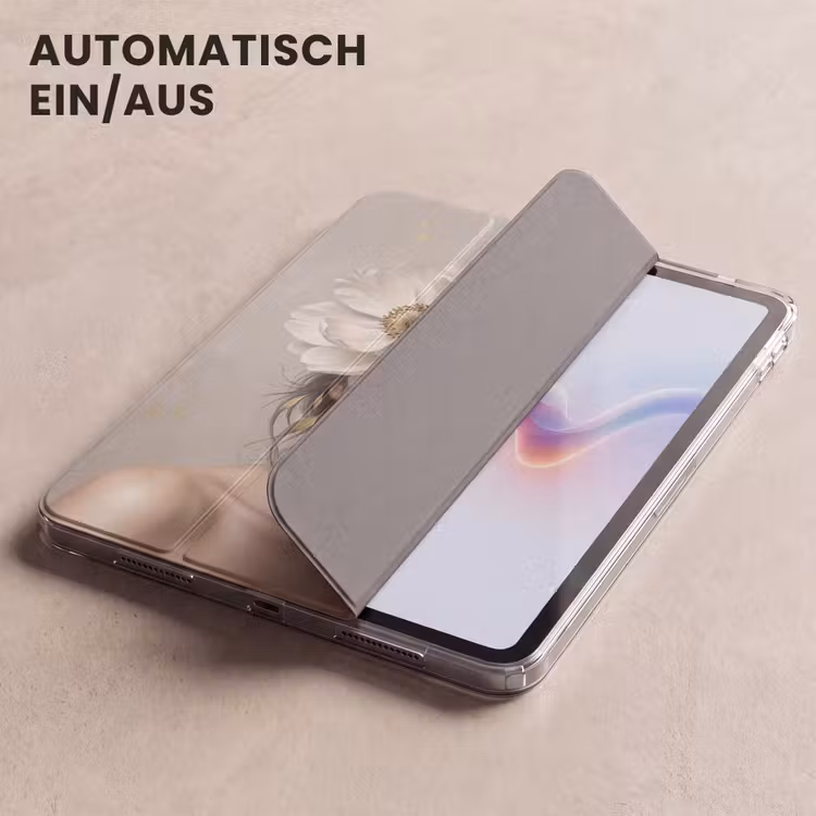 iPad-Hülle - Frau - Pfingstrose - Weiß — 5